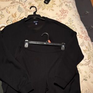 Scoop NYC Black Boot Cut Pants and Top